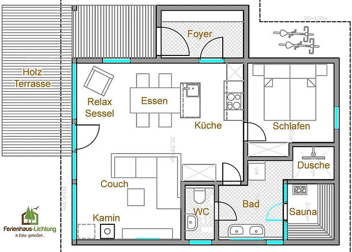 Tatil Evi 2 Personen Mit Sauna F0h5 *